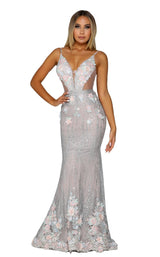 1 of 7 Portia and Scarlett PS6098 Silver/Nude