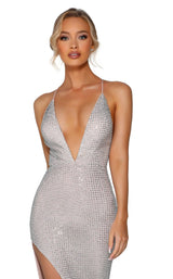 6 of 9 Portia and Scarlett PS6433 Silver/Nude