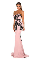 17 of 18 Portia and Scarlett Jasmine Gown Blush-Black