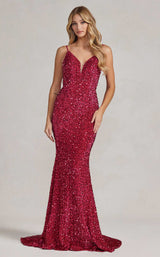 3 of 15 Nox Anabel R1071 Dress Fuchsia