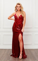 1 of 4 Nox Anabel R429 Dress Burgundy