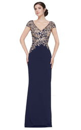 3 of 10 Rina Di Montella RD2652 Navy/Gold