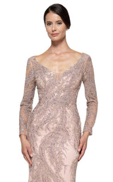 6 of 8 Rina Di Montella RD2668 Dress Rose-Taupe