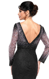 4 of 4 Rina Di Montella RD2672 Dress Black-Mauve