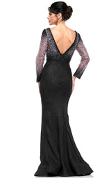 2 of 4 Rina Di Montella RD2672 Dress Black-Mauve