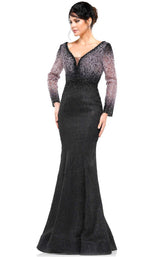 1 of 4 Rina Di Montella RD2672 Dress Black-Mauve