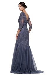 3 of 8 Rina Di Montella RD2682 Dress Slate-Blue