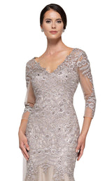 6 of 8 Rina Di Montella RD2682 Dress Taupe