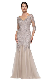 2 of 8 Rina Di Montella RD2682 Dress Taupe