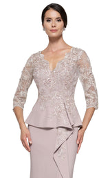 6 of 8 Rina Di Montella RD2685 Dress Taupe