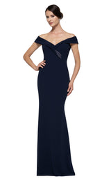 1 of 8 Rina Di Montella RD2690 Dress Navy