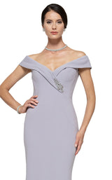 6 of 8 Rina Di Montella RD2690 Dress Silver