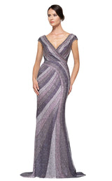 1 of 4 Rina Di Montella RD2709 Dress Gunmetal-Multi