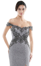 7 of 12 Rina Di Montella RD2714 Dress Blue-Grey