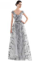 1 of 4 Rina Di Montella RD2722 Dress Silver-Multi