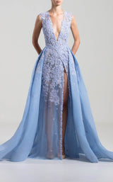 1 of 3 Saiid Kobeisy RTWSS2019 Dress Periwinkle