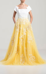 1 of 3 Saiid Kobeisy RTWSS2020 Dress White-Yellow