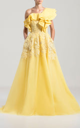 1 of 3 Saiid Kobeisy RTWSS2023 Dress Yellow