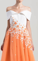 3 of 3 Saiid Kobeisy RTWSS2029 Dress White-Orange