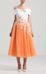 1 of 3 Saiid Kobeisy RTWSS2029 Dress White-Orange