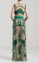 2 of 3 Saiid Kobeisy RTWSS2032 Dress Emerald-Nude