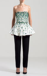 1 of 3 Saiid Kobeisy RTWSS2038 Jumpsuit White-Black-Emerald