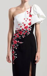3 of 3 Saiid Kobeisy RTWSS2042 Dress White-Black-Red
