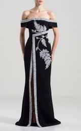 1 of 3 Saiid Kobeisy RTWSS2044 Dress Black-White