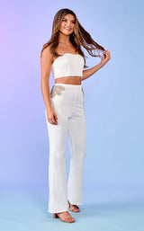 2 of 9 Rachel Allan 70613 Jumpsuit White