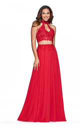 3 of 16 Faviana S10220 Red