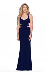 2 of 18 Faviana S10225 Navy