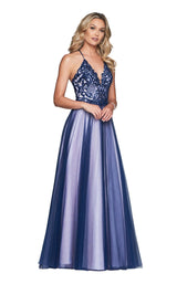 2 of 6 Faviana S10227 Navy-Pink