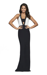 2 of 6 Faviana S10236 Black/Ivory