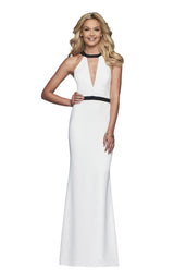 2 of 6 Faviana S10237 Ivory/Black