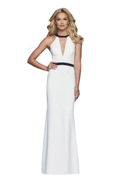 1 of 6 Faviana S10237 Ivory/Black