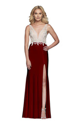 5 of 18 Faviana S10246 Bordeaux