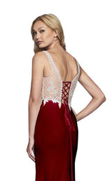 17 of 18 Faviana S10246 Bordeaux