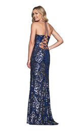 3 of 6 Faviana S10282 Navy/Gold