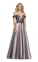 1 of 6 Faviana S10290 Pink/Black