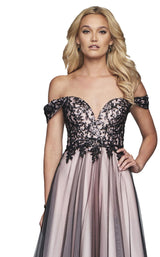 5 of 6 Faviana S10290 Pink/Black