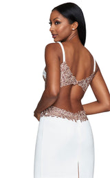 4 of 4 Faviana S10371 Dress Ivory-Rose-Gold