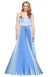 2 of 7 Faviana S10404 Dress Steel-Blue