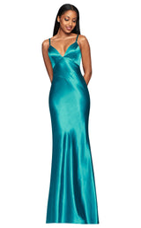 4 of 9 Faviana S10405 Dress Peacock