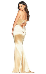 5 of 9 Faviana S10409 Dress Gold