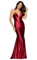 2 of 9 Faviana S10409 Dress Merlot