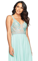 6 of 7 Faviana S10414 Dress Seaglass