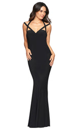 1 of 7 Faviana S10417 Dress Black