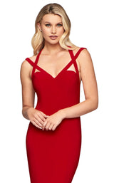 6 of 7 Faviana S10417 Dress Red