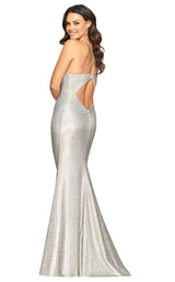 2 of 5 Faviana S10425 Dress Silver-Gold