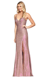 1 of 7 Faviana S10427 Dress Berry-Gold